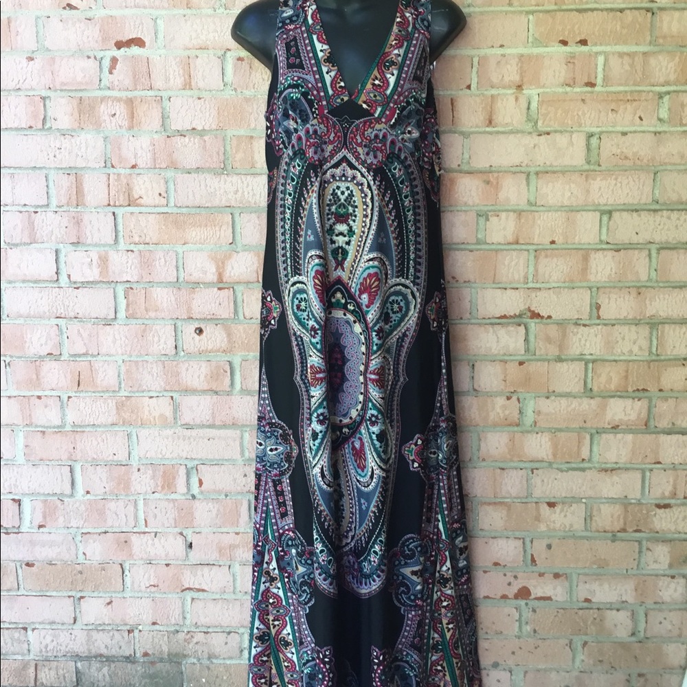 Funky People maxi dress with dashiki design